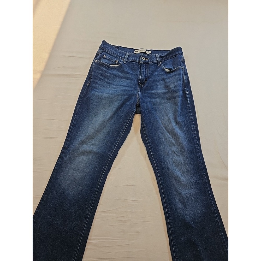 Levi's 515 Women Jeans 6 Blue Denim Boot Cut Mid Rise Dark Wash
